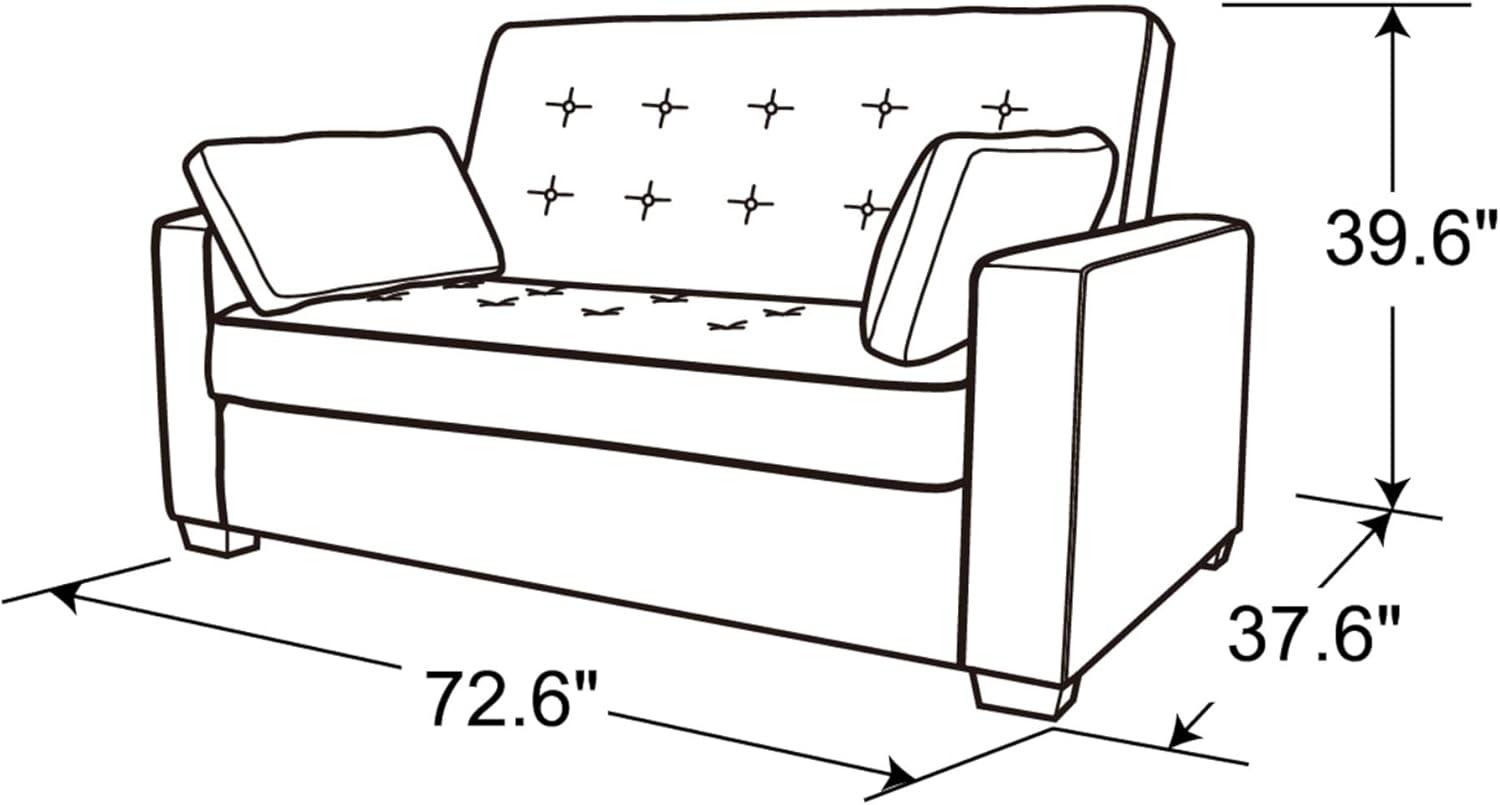 Serta Monroe Queen Size Convertible Sleeper Sofa