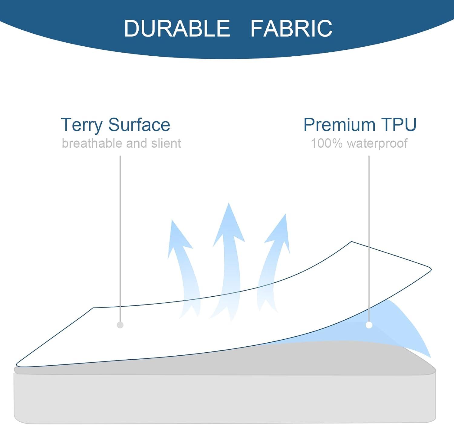 SPRINGSPIRIT Terry Mattress Protector Cover Waterproof