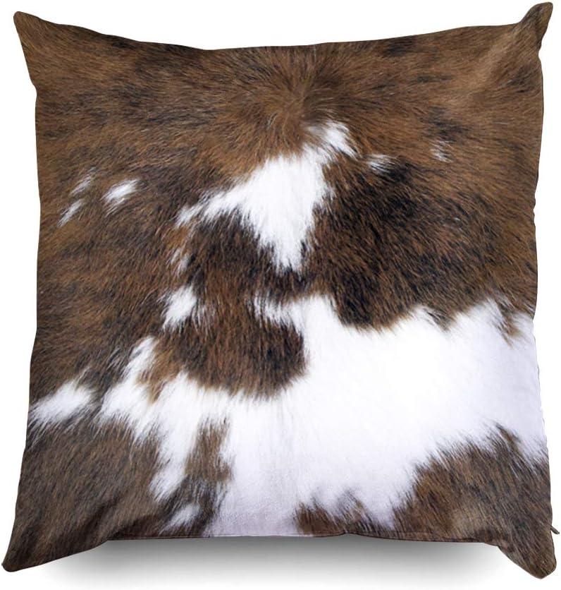 MAXAYA Pack Of 2 Throw Pillow Covers Christmas Cowhide Printing...