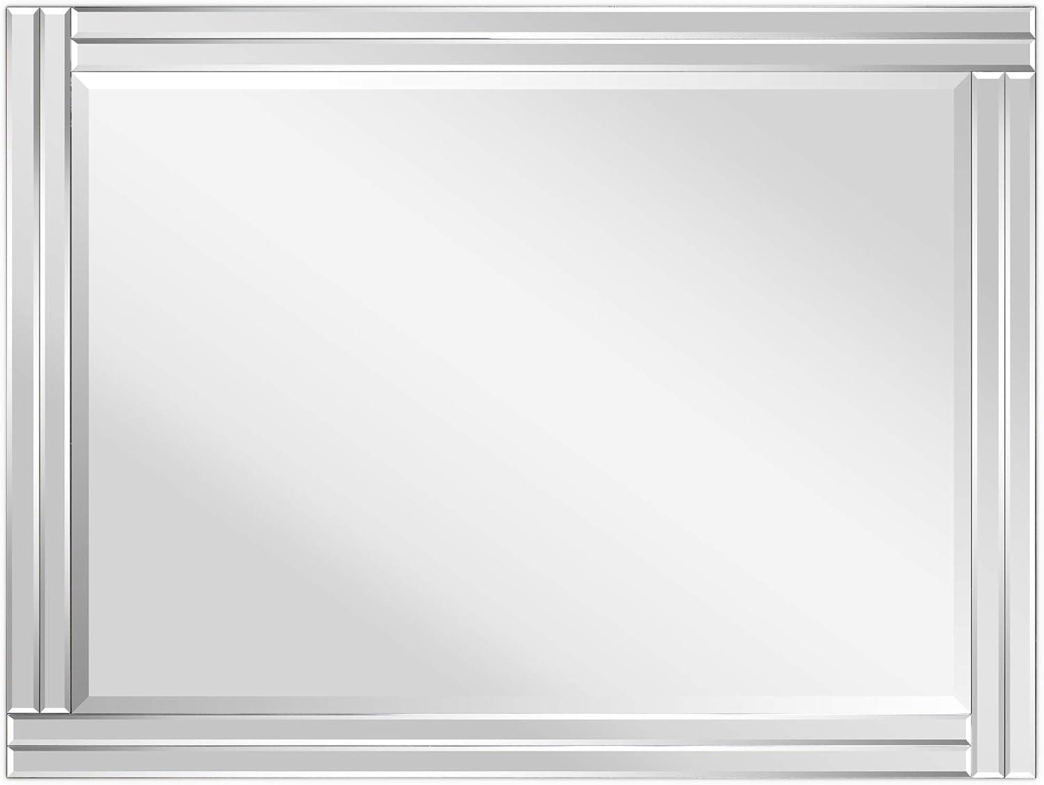 Empire Art Direct  Moderno Stepped Beveled Rectangle Wall Mirror