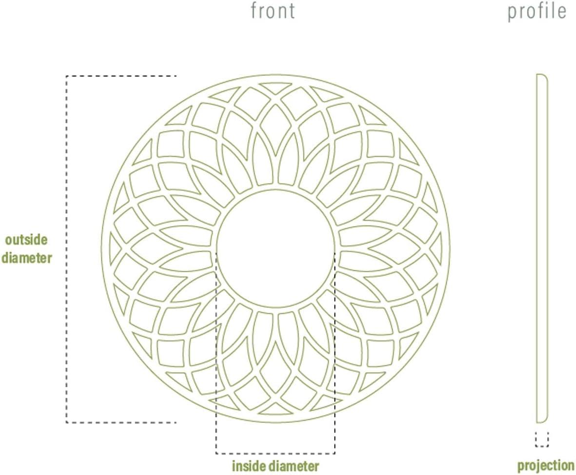 20"OD x 6 7/8"ID x 1/2"P Cannes Architectural Grade PVC Pierced Ceiling Medallion, Gold