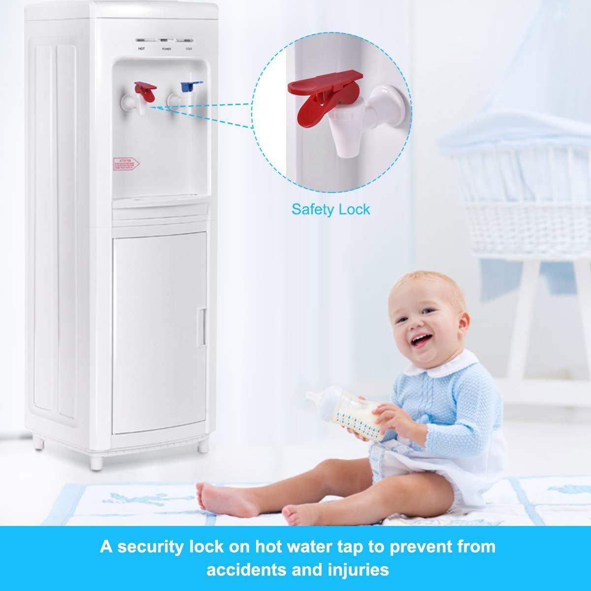 Kepooman Water Fountain,Water Dispenser,5 Gallons Hot and Cold Water Cooler Dispenser with Child Safety Lock