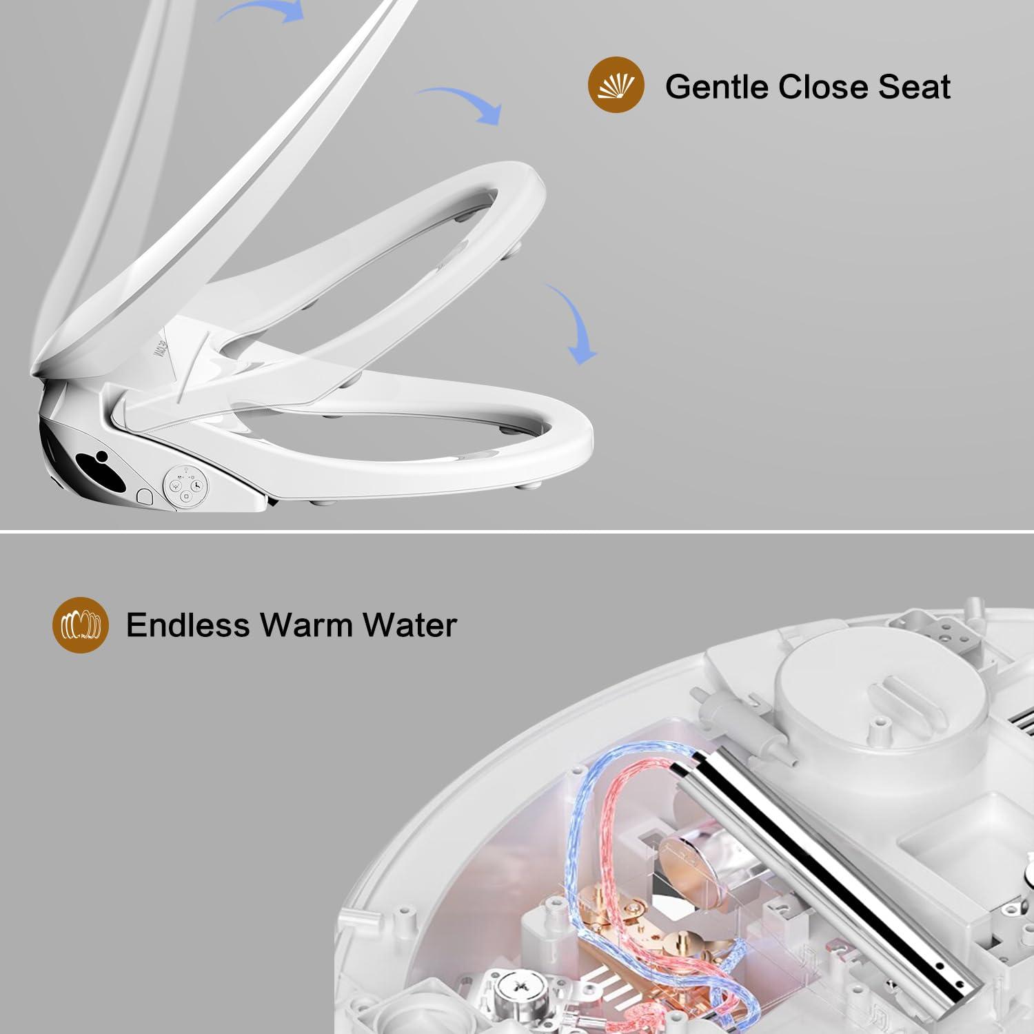 Bejoan FN3-US Elongated Toilet Seat Bidet