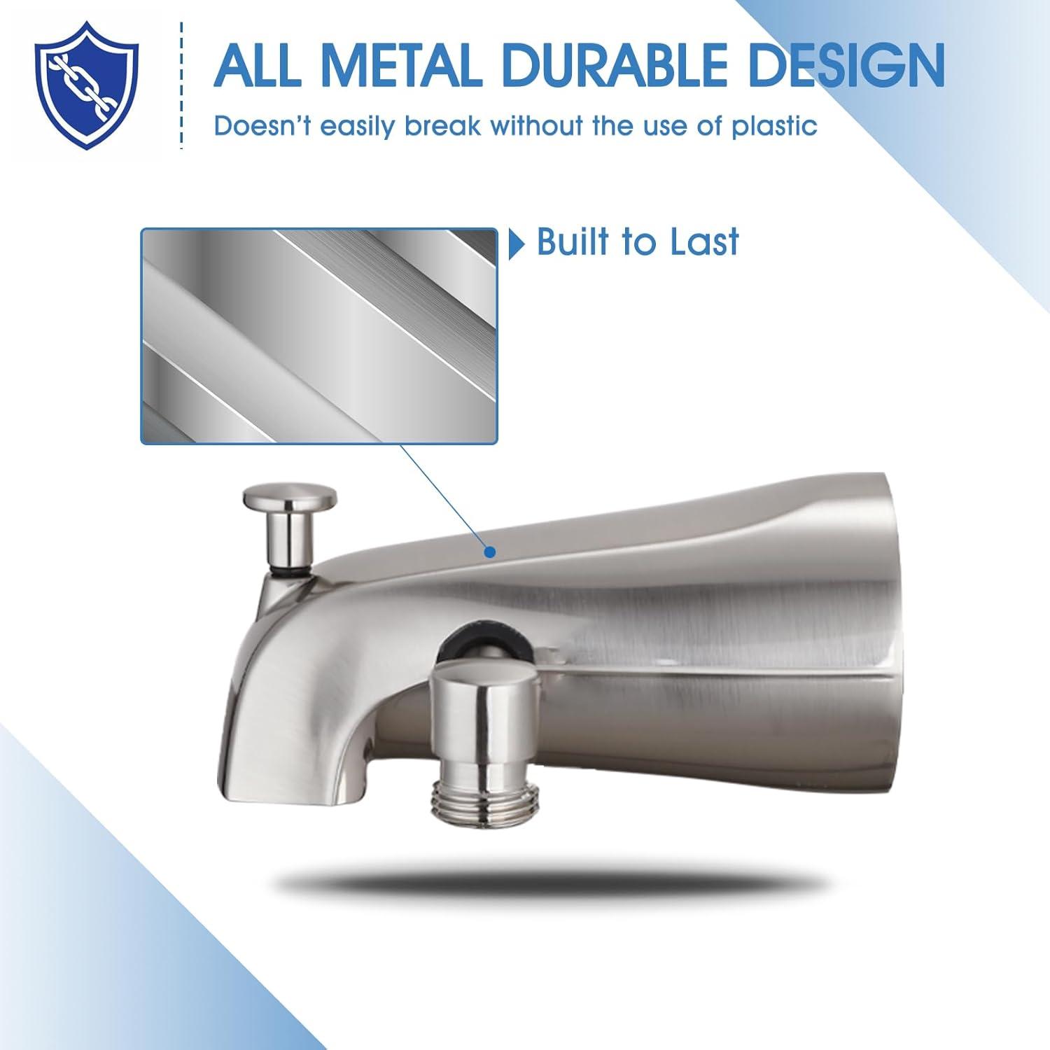 Tub Spout with Diverter, Bathtub Spout for Hand Shower,Brushed Nickel