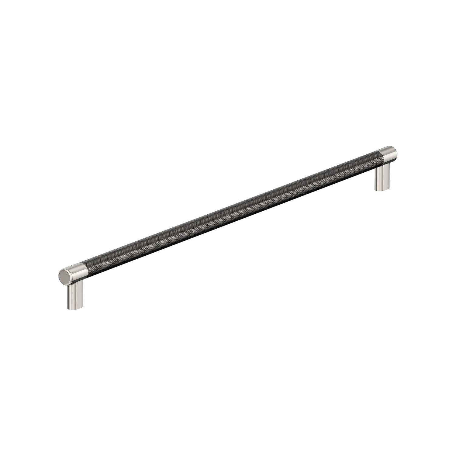 Amerock Esquire 24 inch (610mm) Center-to-Center Polished Nickel/Gunmetal Appliance Pull