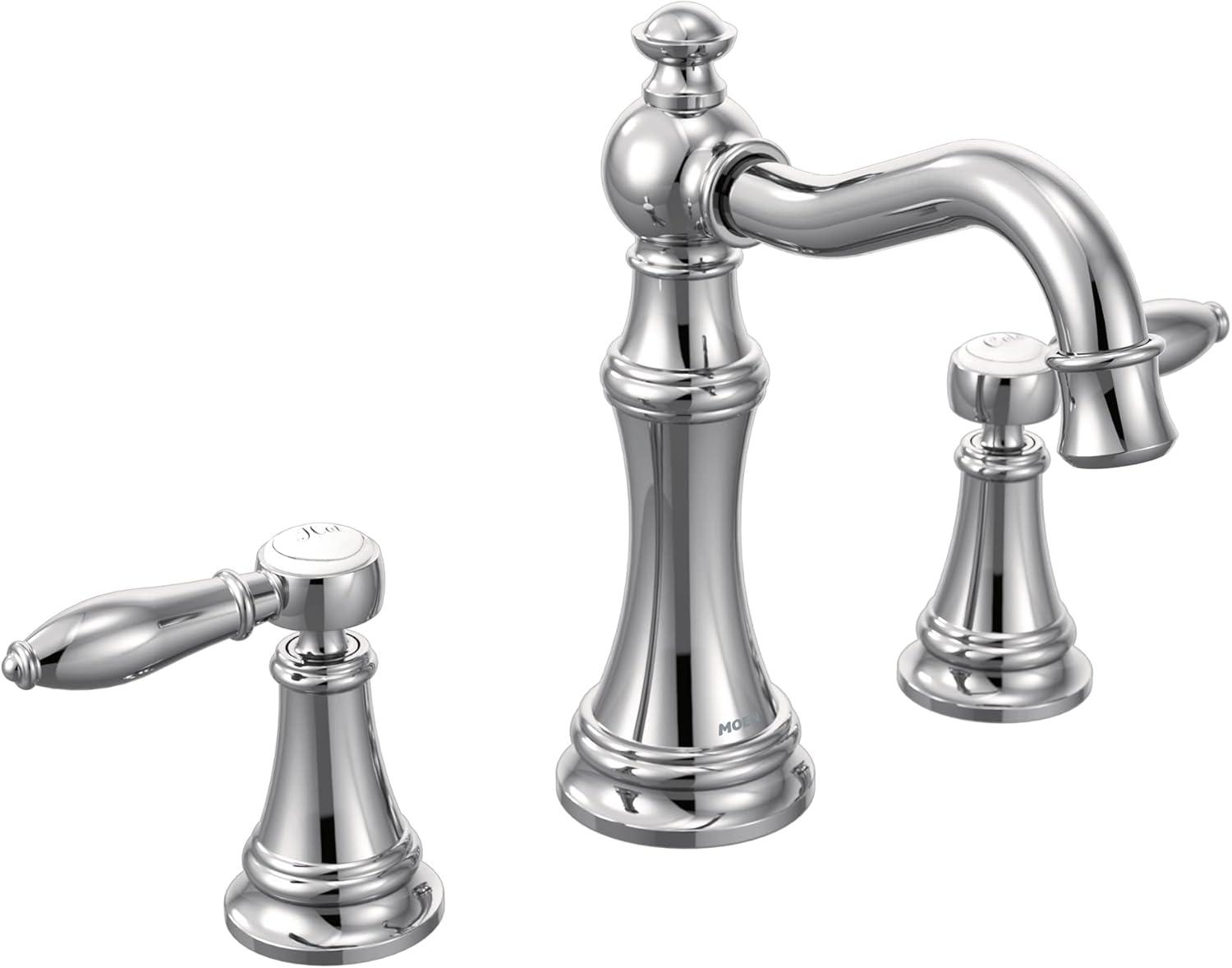 Moen Weymouth Two-Handle Widespread Bathroom Faucet Trim Kit, Valve Required