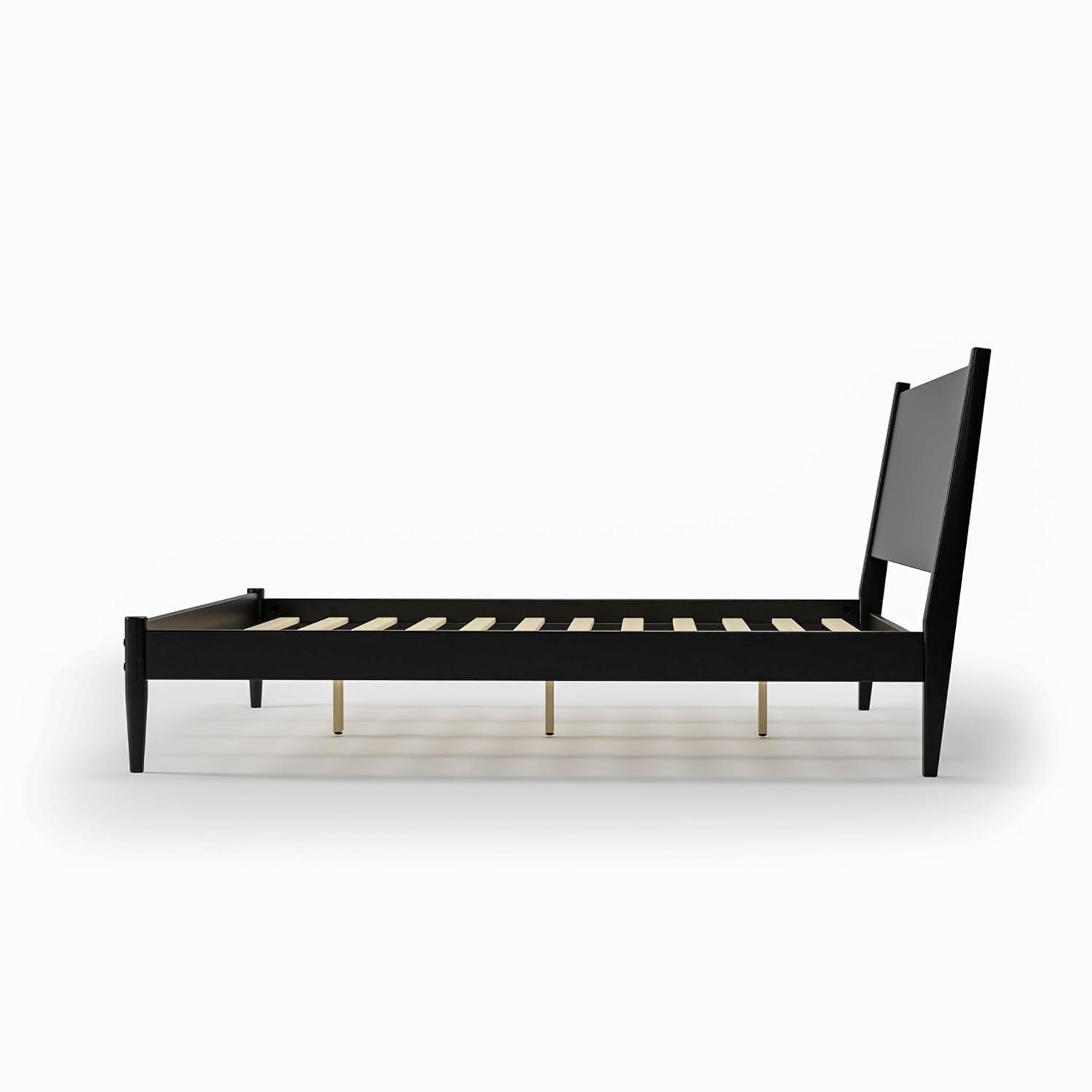 Mid-Century Panel Bed - King Size - Light Oak