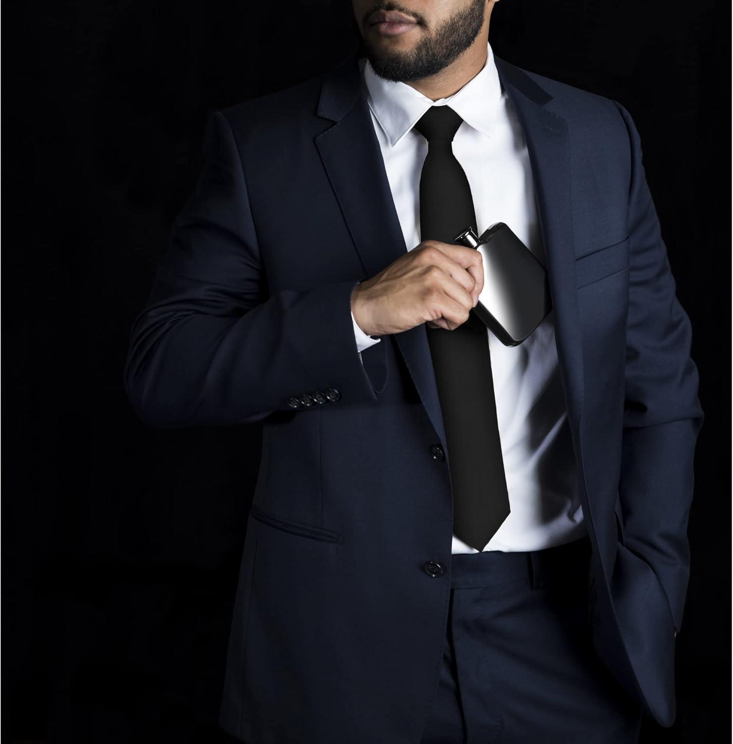 Viski Copper Flask, Stainless Steel Flask with Screw Top, Copper Plated Liquor Flask for Women and Men, 6 Ounces, Copper, Set of 1