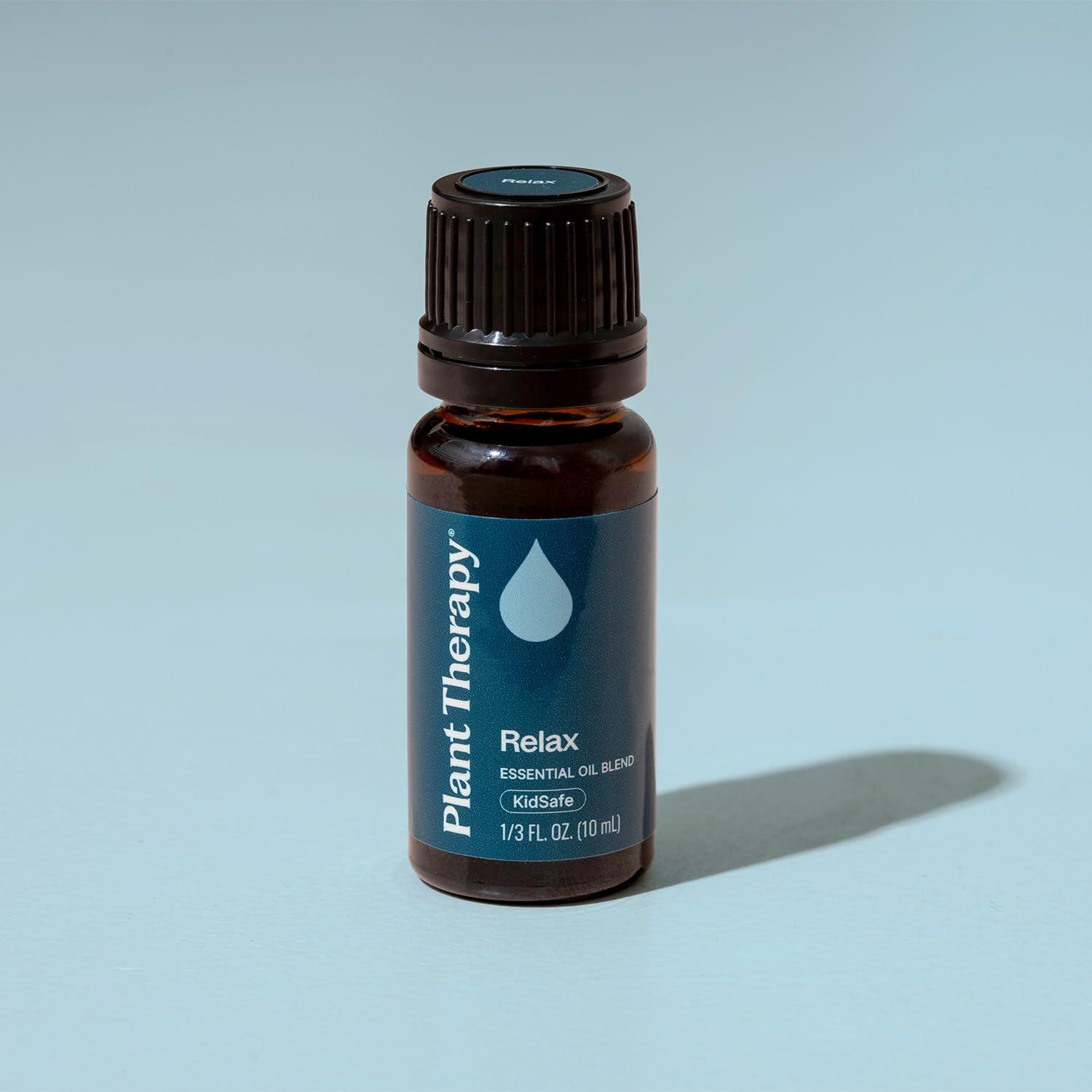 Plant Therapy Relax Essential Oil Blend for Sleep & Stress 100% Pure, Undiluted, Natural Aromatherapy, Therapeutic Grade 10 mL (1/3 oz)