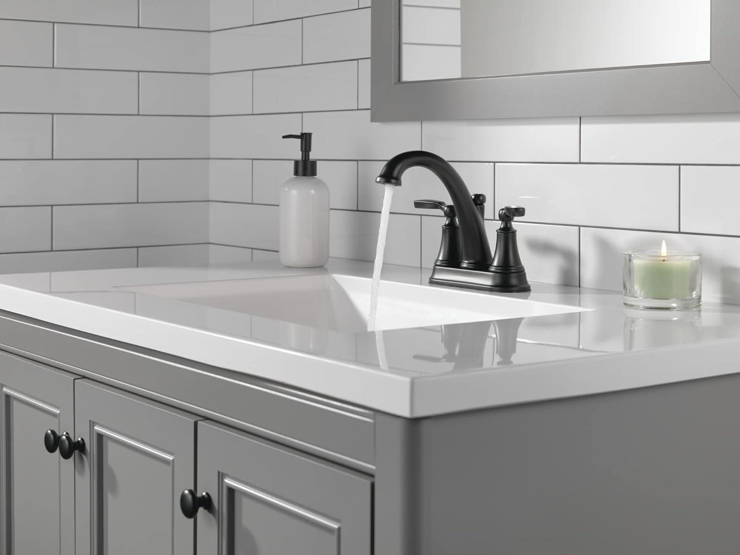 Centerset Bathroom Faucet with Drain Assembly