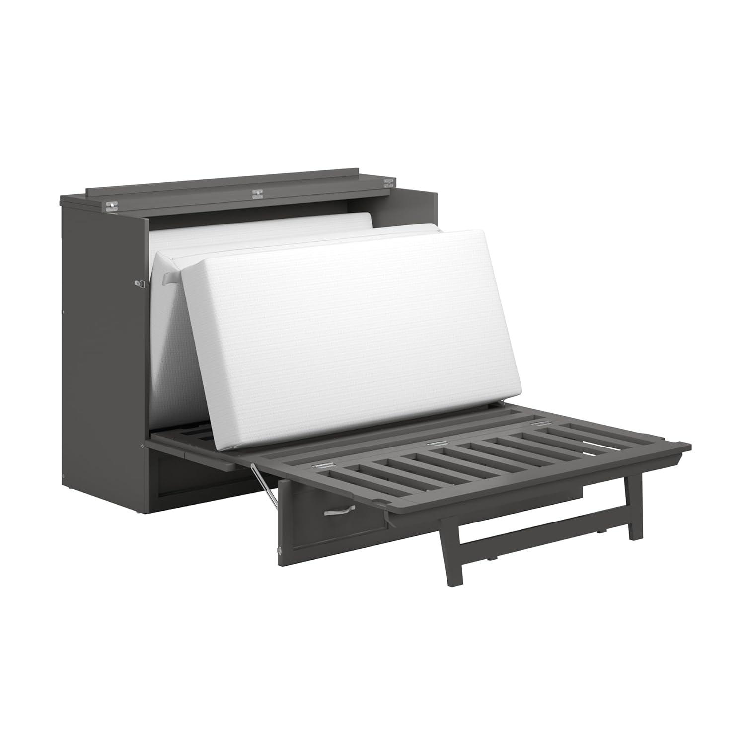 Full Northfield Murphy Bed Chest in Gray