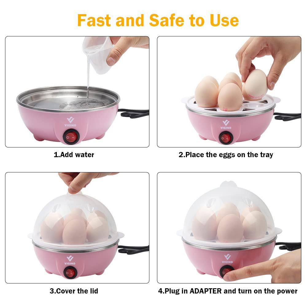 Egg Cooker,350W Rapid Electric Egg Maker,Egg Steamer,Egg Boiler,Egg Cookers With Automatic Shut Off,14 Egg Capacity Double-Layer Lazy Egg Boiler,Multifunction Heated Milk,Heated Food