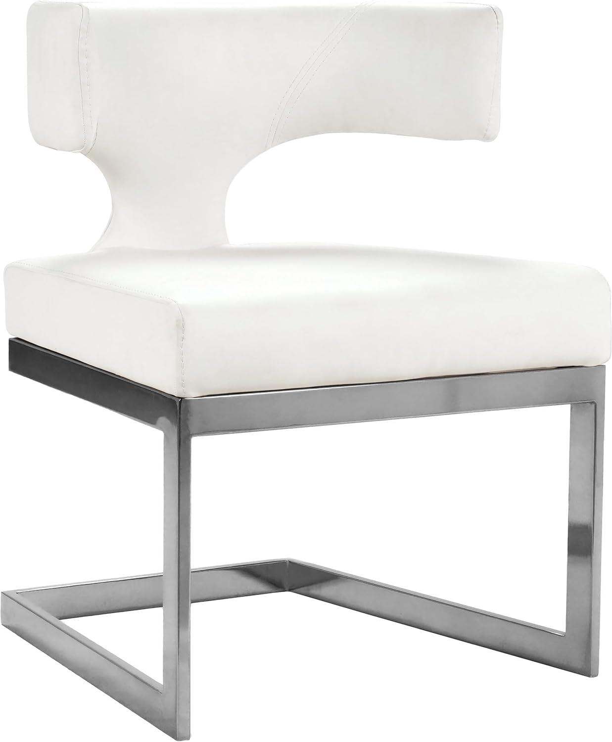 Meridian Furniture Alexandra White Vegan Leather Dining Chair