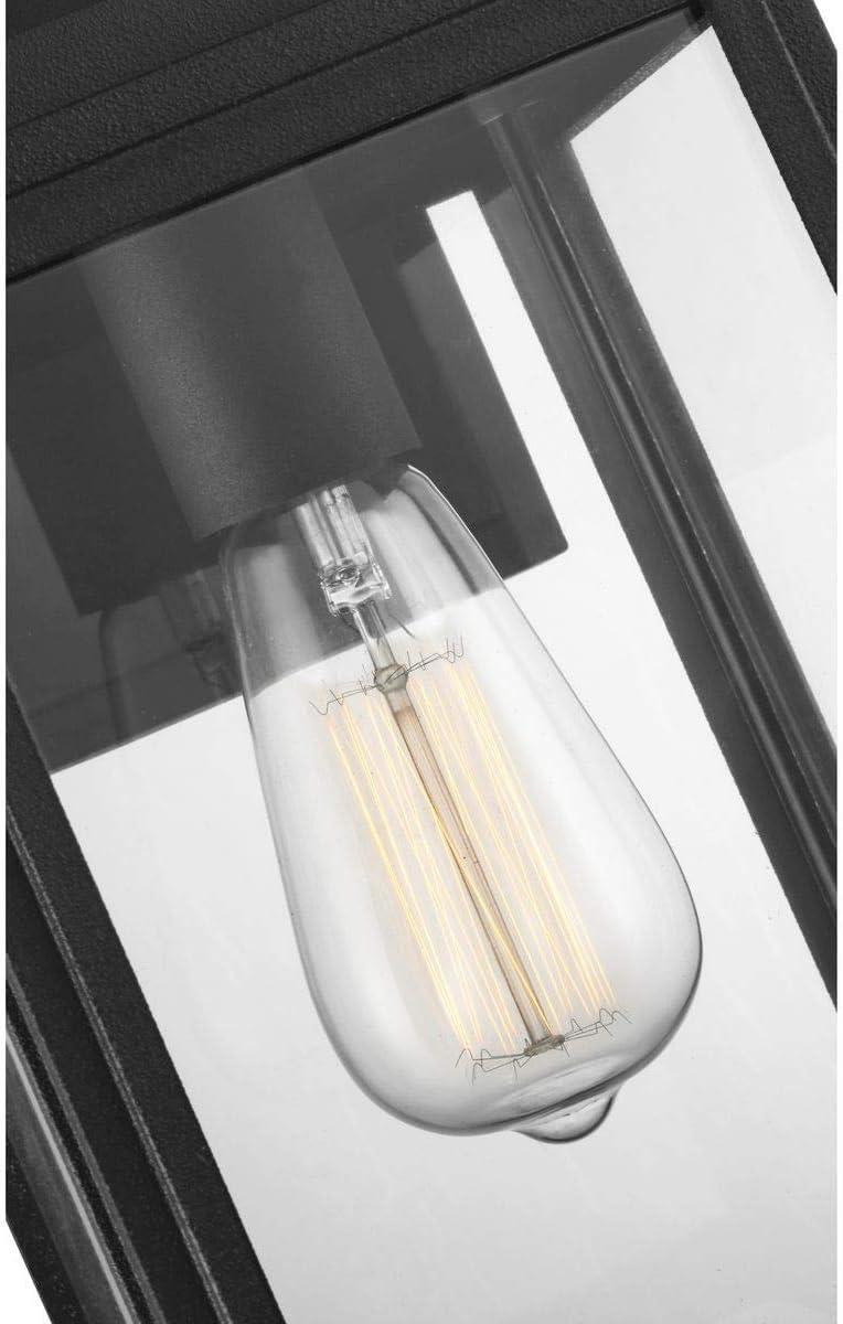 Progress Lighting Grandbury 1-Light Outdoor Hanging Lantern in Black, Clear Glass, DURASHIELD, Wet Rated, Farmhouse Style