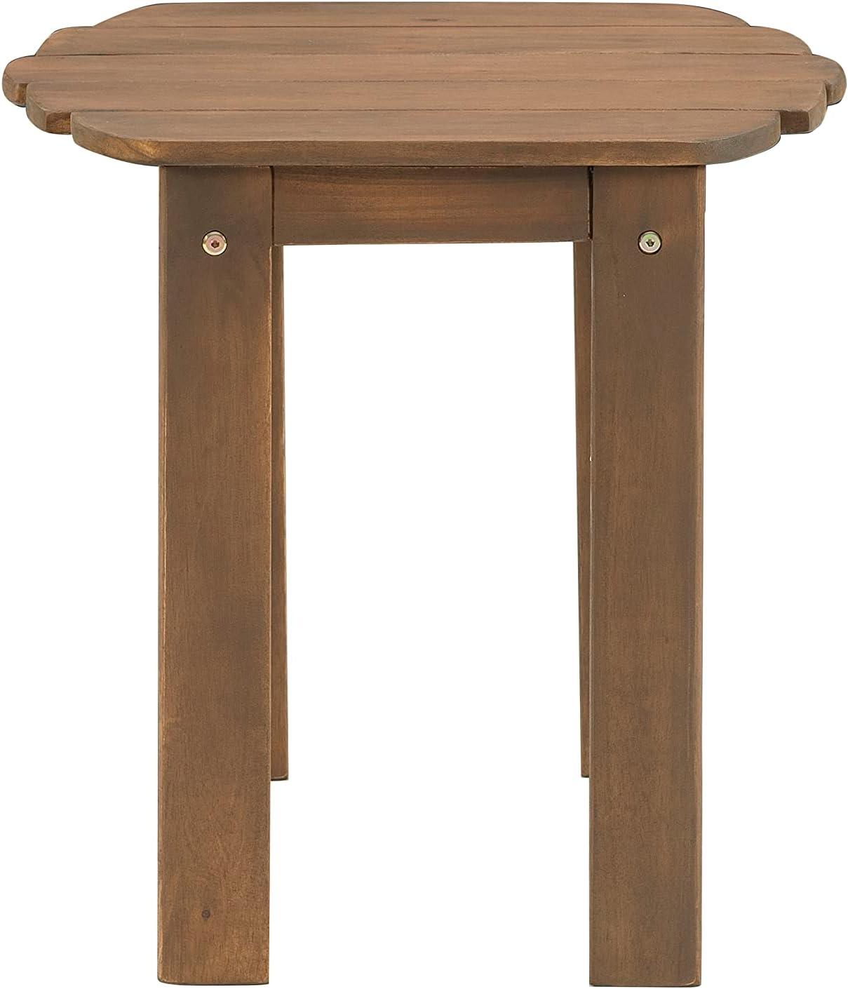 Acorn Finish Acacia Wood Adirondack Outdoor End Table