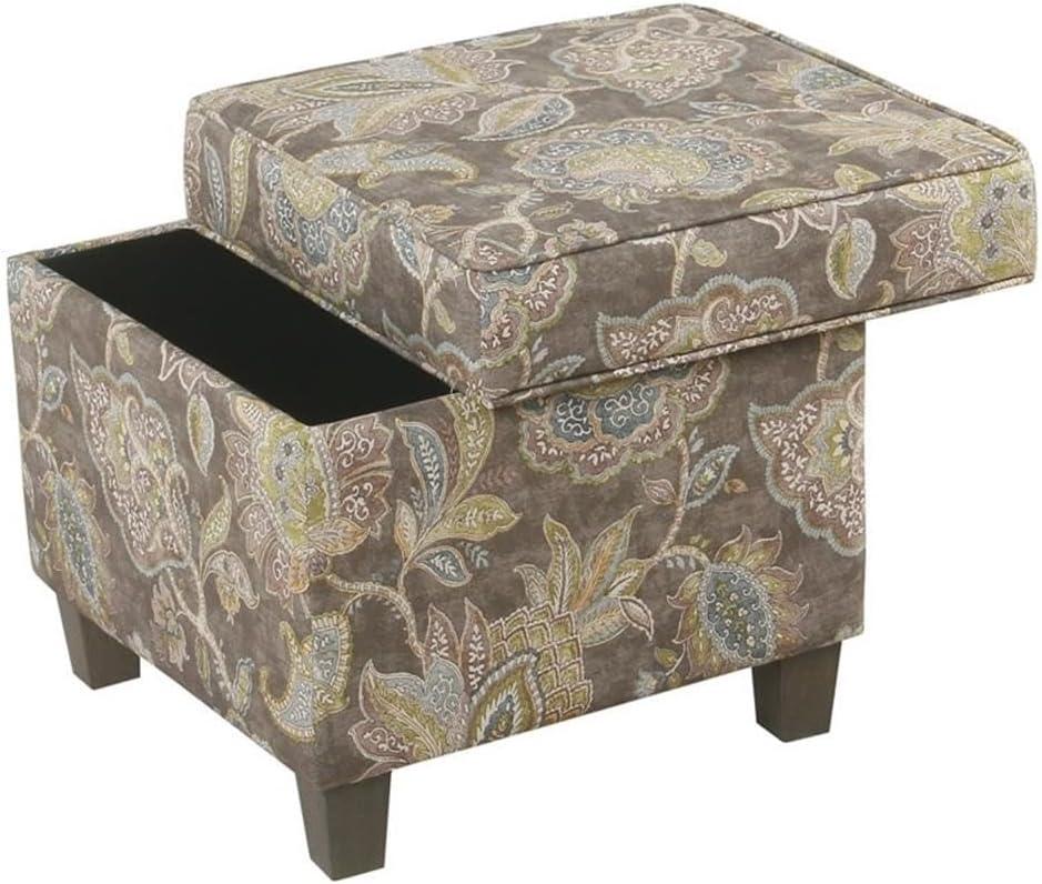 Cole Classics Square Storage Ottoman with Lift Off Top - HomePop