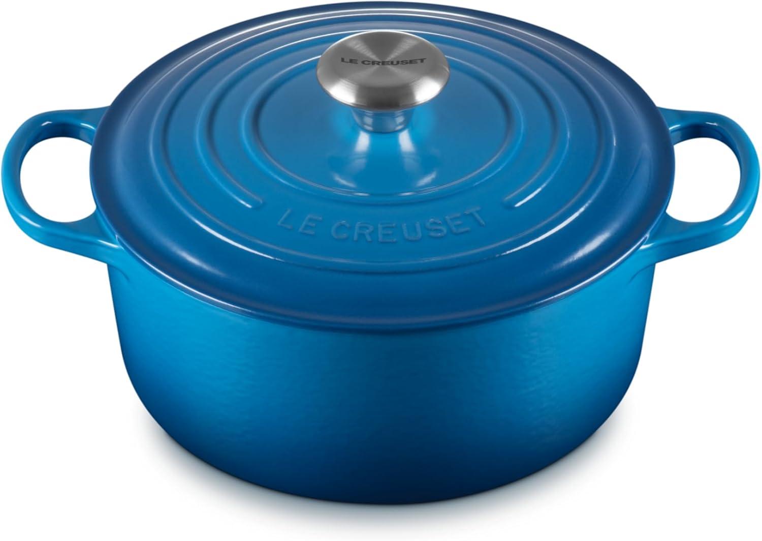 Marseille Blue 4.5 QT Enameled Cast Iron Dutch Oven