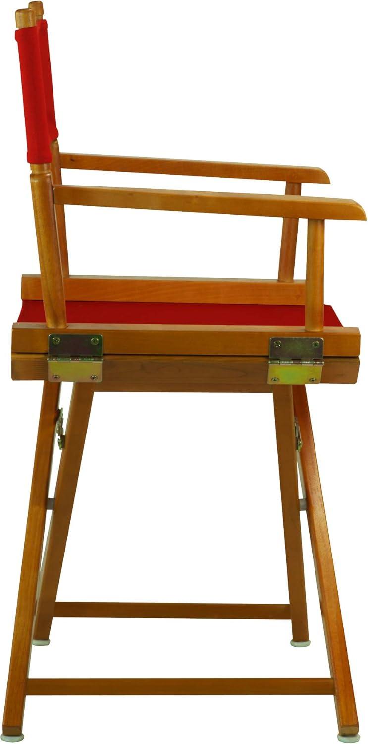 "18" Director's Chair Honey Oak Frame-Red Canvas"
