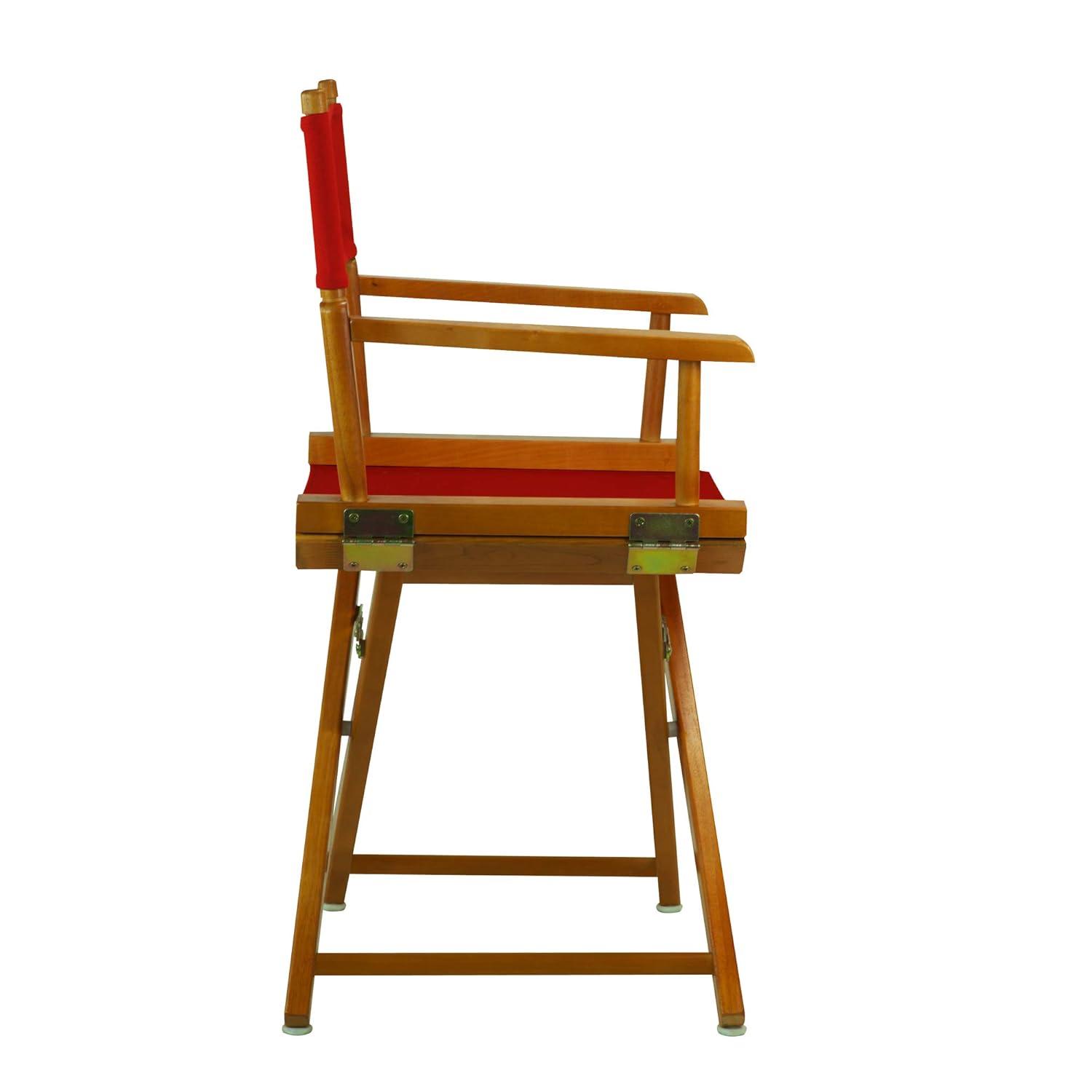 "18" Director's Chair Honey Oak Frame-Red Canvas"
