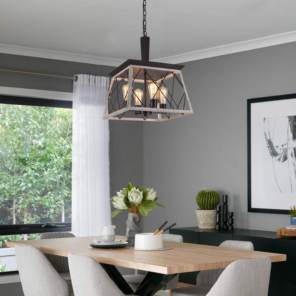 Q&S Modern LED Chandelier Globe 5-Lights Cluster Pendant Light