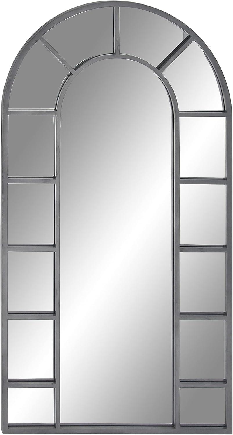 Metal Window Inspired Wall Mirror with Arched Top - Olivia & May