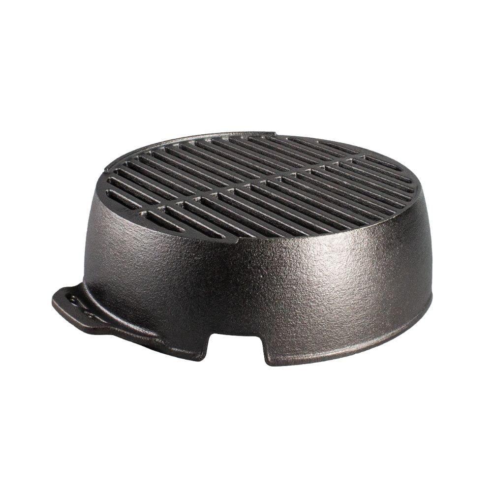 Lodge Cast Iron 12" Charcoal Camping Round Kickoff Grill