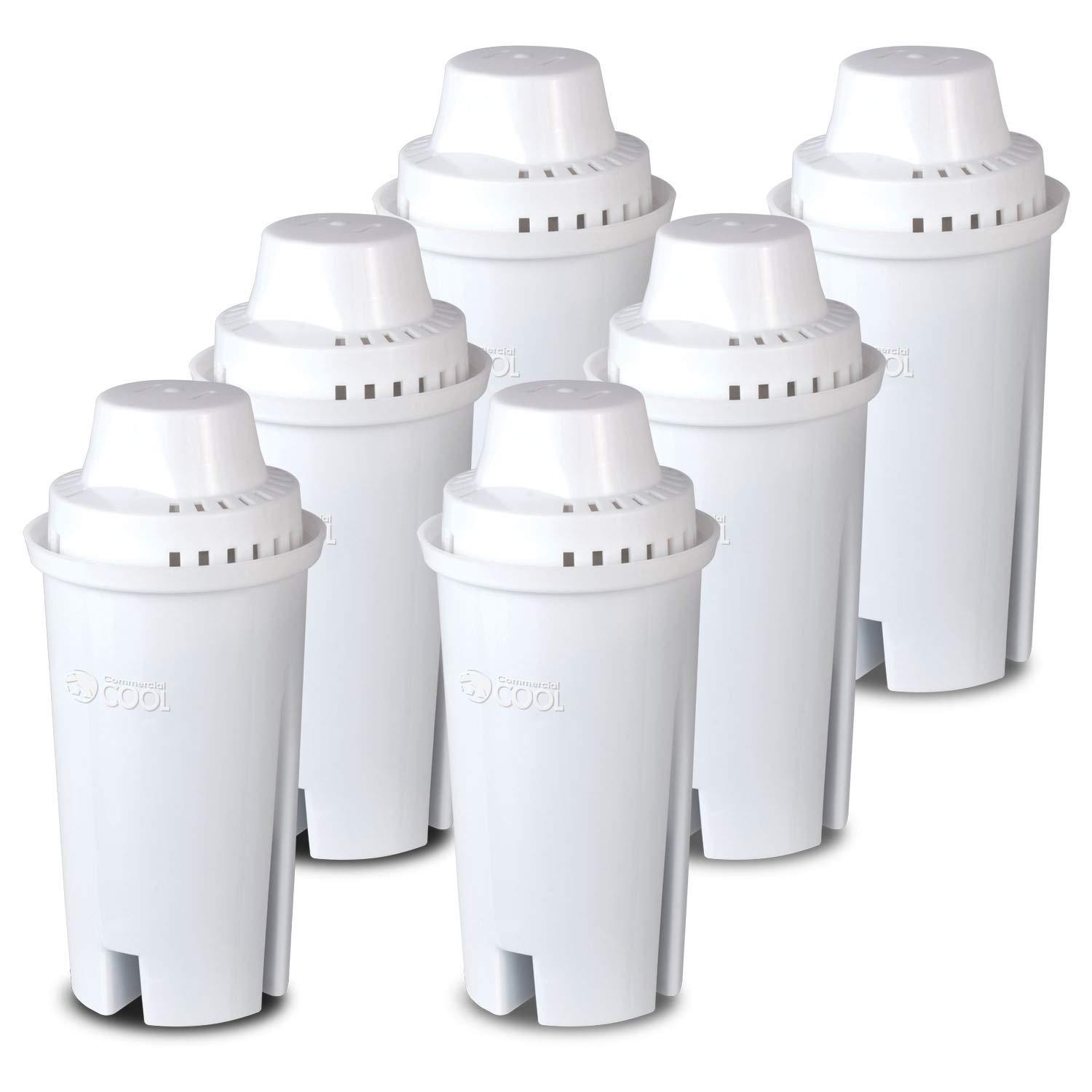Commercial Cool Brita Filter Replacements, Filters Lasts Up To 60 Gallons, NSF Certified, CCWFB6, White, 6-Pack