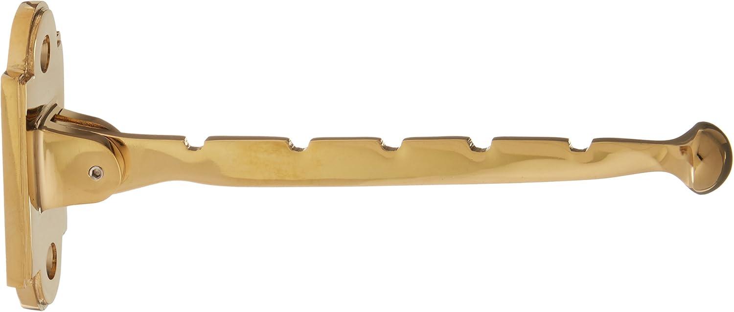 7-Inch Polished Brass Traditional Valet Hook