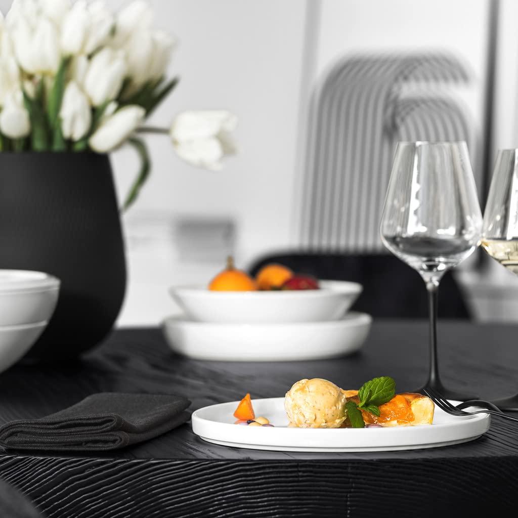 Iconic White Premium Porcelain Dinnerware Set for 2