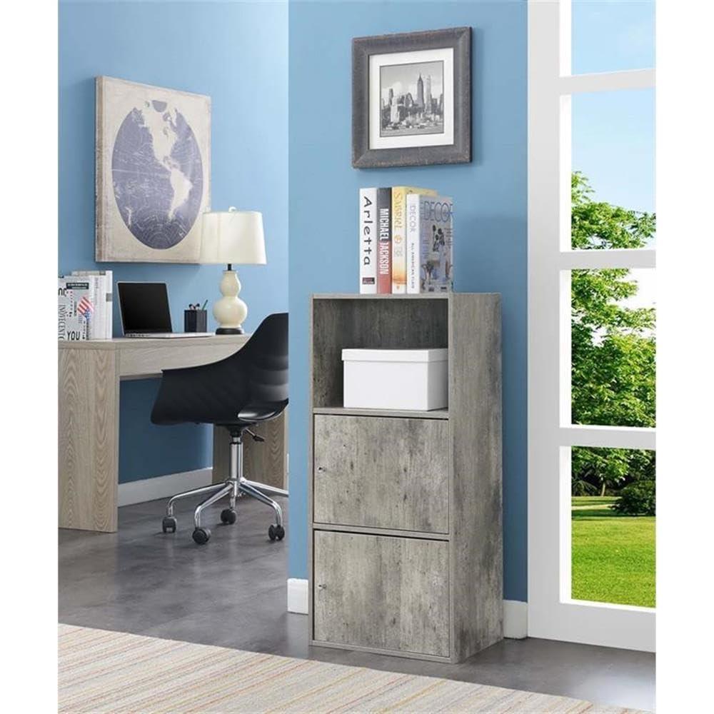 Convenience Concepts Xtra Storage 2 Door Cabinet with Shelf, Faux Birch