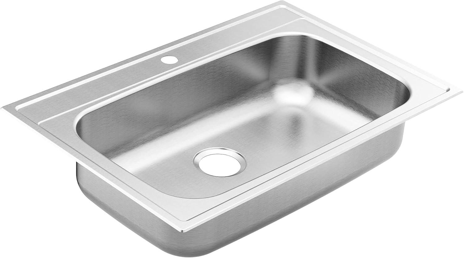 33-Inch Stainless Steel Single Bowl Drop-In Kitchen Sink