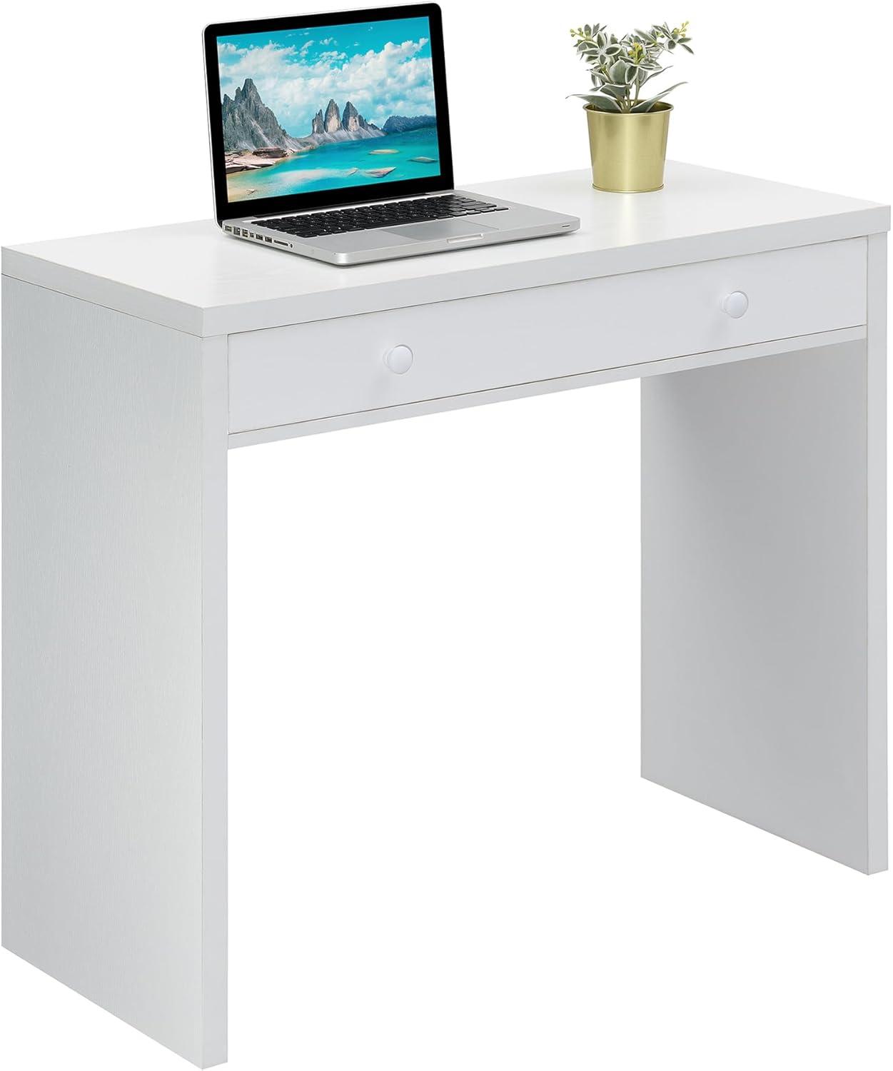 Convenience Concepts Northfield 30 inches Tall 1 Drawer 36-inch Desk, White, All Ages