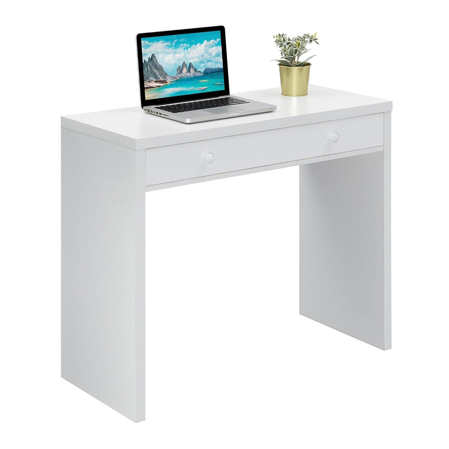 Convenience Concepts Northfield 30 inches Tall 1 Drawer 36-inch Desk, White, All Ages