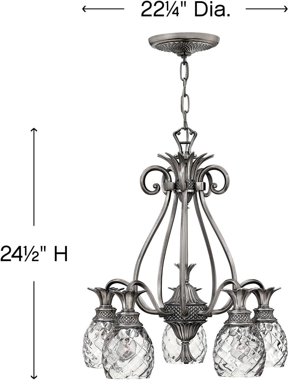 Hinkley Lighting Plantation 5 - Light Chandelier in  Burnished Brass