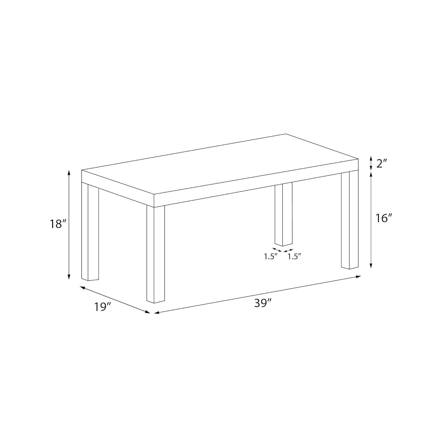 Parsons Coffee Table, Espresso