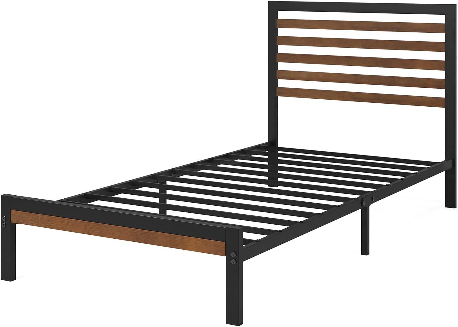 Zinus 35" Kai Bamboo and Metal Platform Bed Frame, Twin