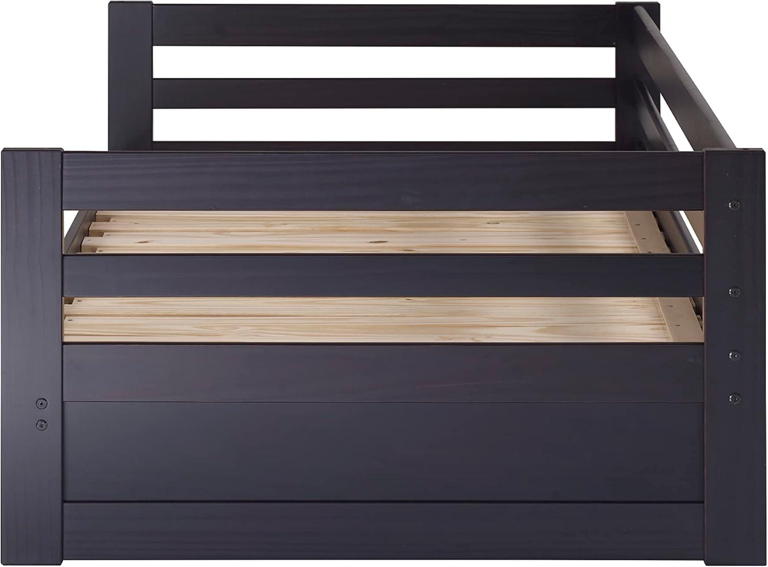 Alaterre Jasper Twin to King Extending Day Bed with Storage Drawers, Espresso