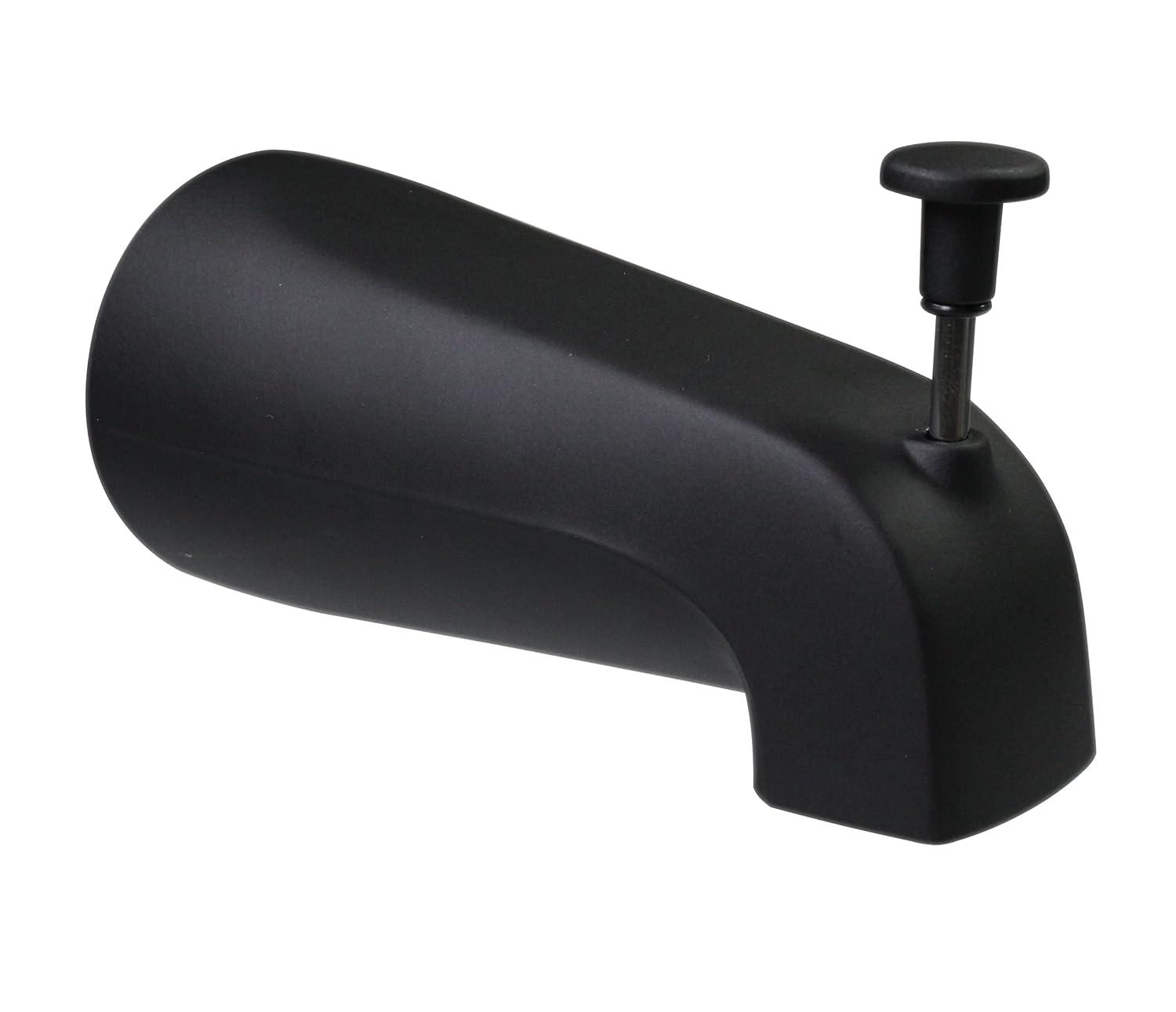 Westbrass 5-1/4" Reach Wall Mount Tub Spout with Front Diverter E531D-1F-62