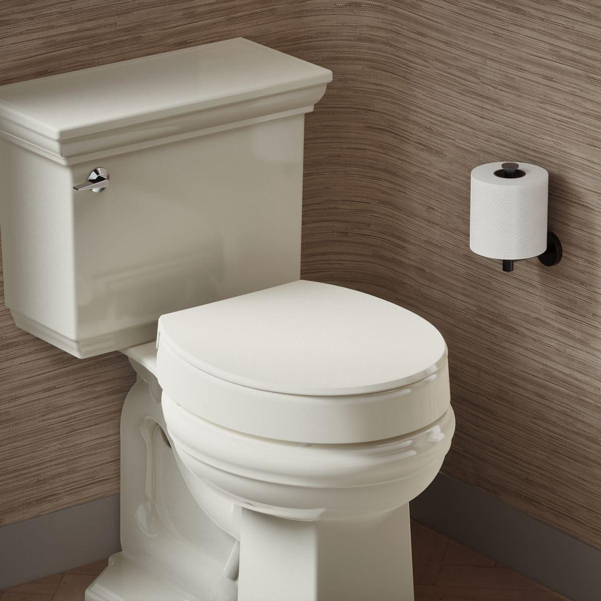 Hyten Elevated Toilet Seat with Quiet-Close Lid and Seat and Grip-Tight Bumpers