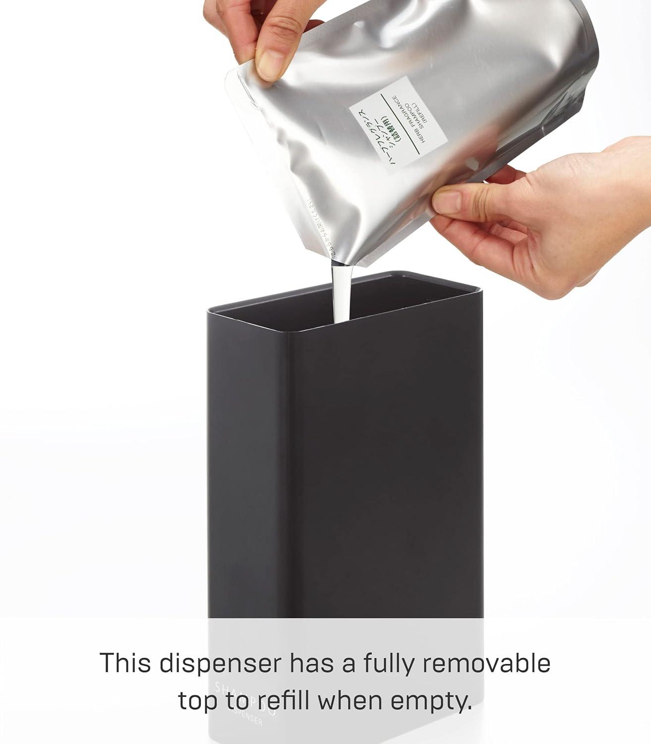 Yamazaki Home Yamazaki Home Dispenser, Contemporary Bottle Pump For Shower, 24 fluid oz., 700 ml