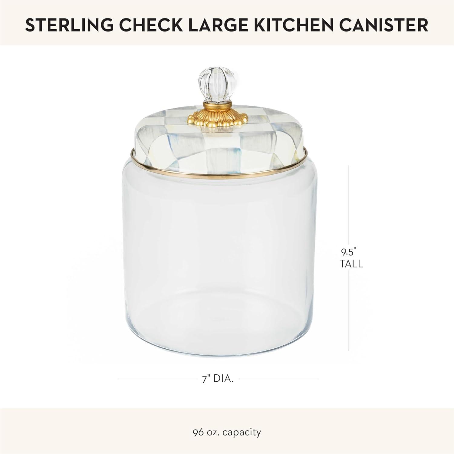 MacKenzie-Childs Sterling Check® Kitchen Canister