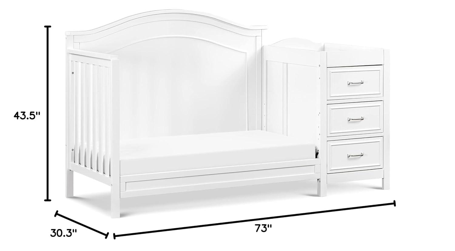 daVinci Charlie 4-in-1 Convertible Crib and Changer with Storage