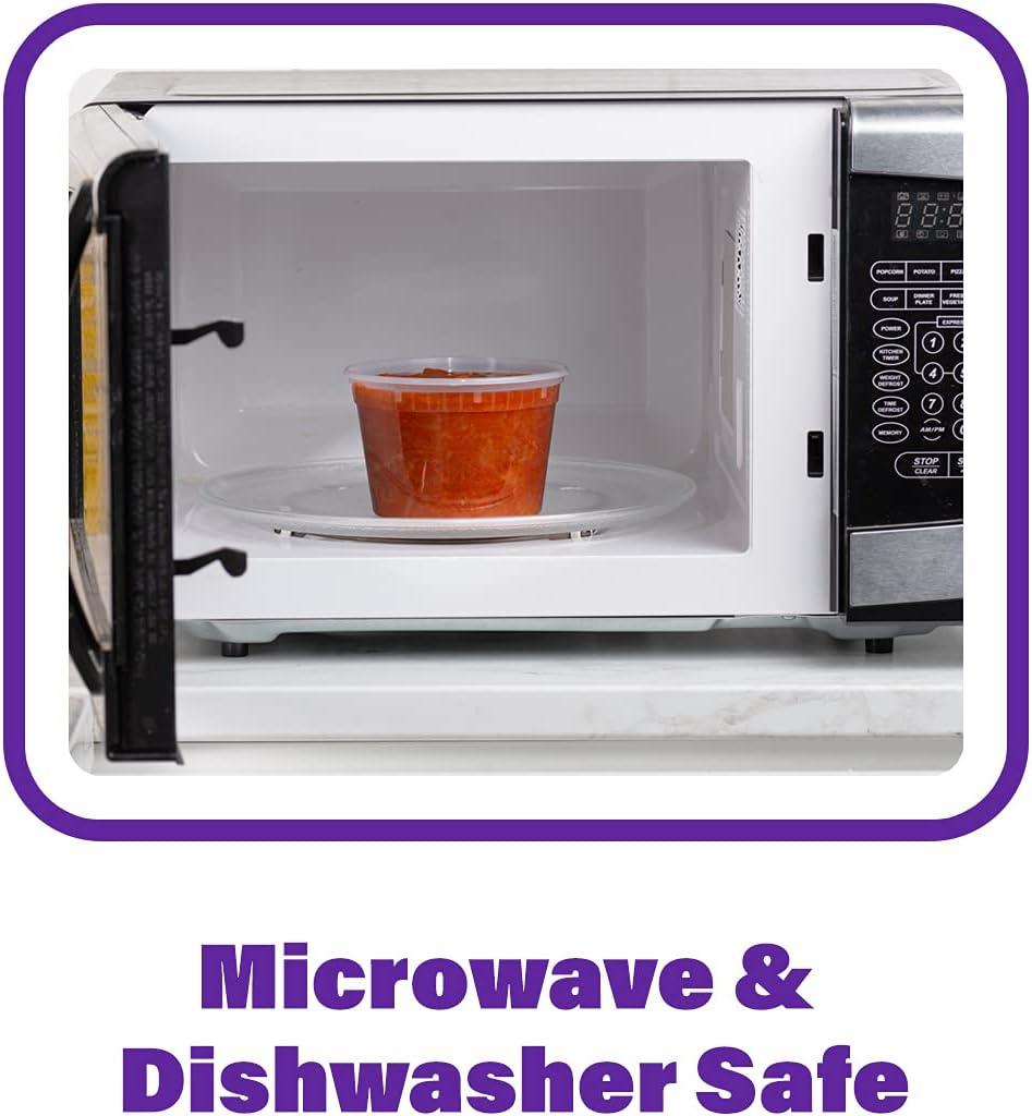 48 Sets - 16 oz. Plastic Deli Food Storage Containers with Airtight Lids