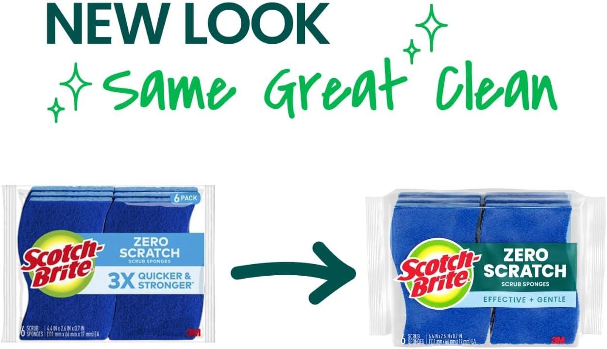 Scotch-Brite Zero-Scratch Scrub Sponges - 6ct