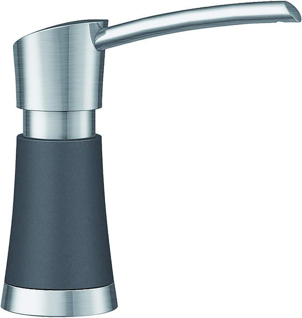 Blanco KF-442033 Artona Pull-Down Kitchen Faucet with Soap Dispenser in Cinder/Stainless