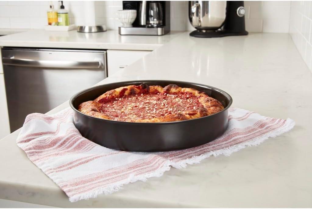 Heavy Duty Black Square Deep Dish Pizza Pan