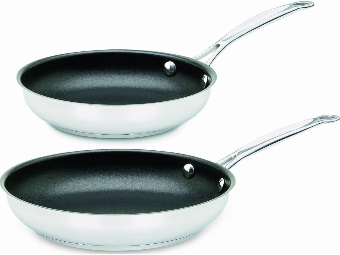 Stainless Steel Non-Stick 9" and 11" Skillet Set