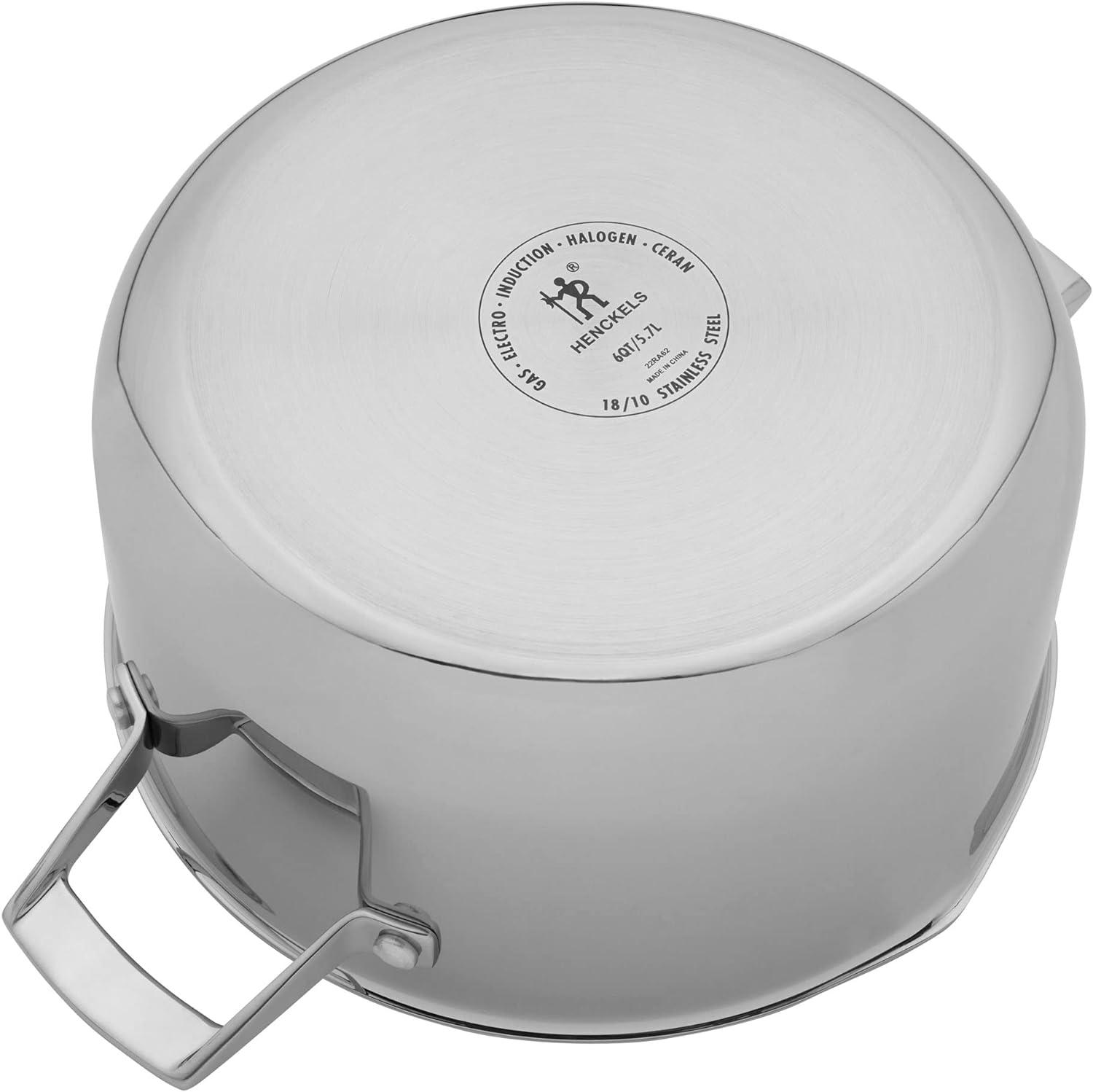 HENCKELS Clad H3 6-qt Stainless Steel Dutch Oven with Lid