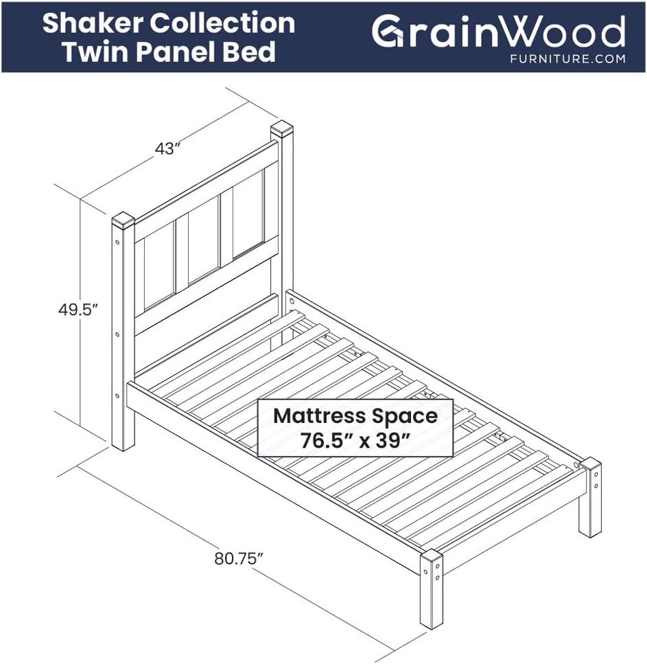 Shaker Solid Wood Panel Bed