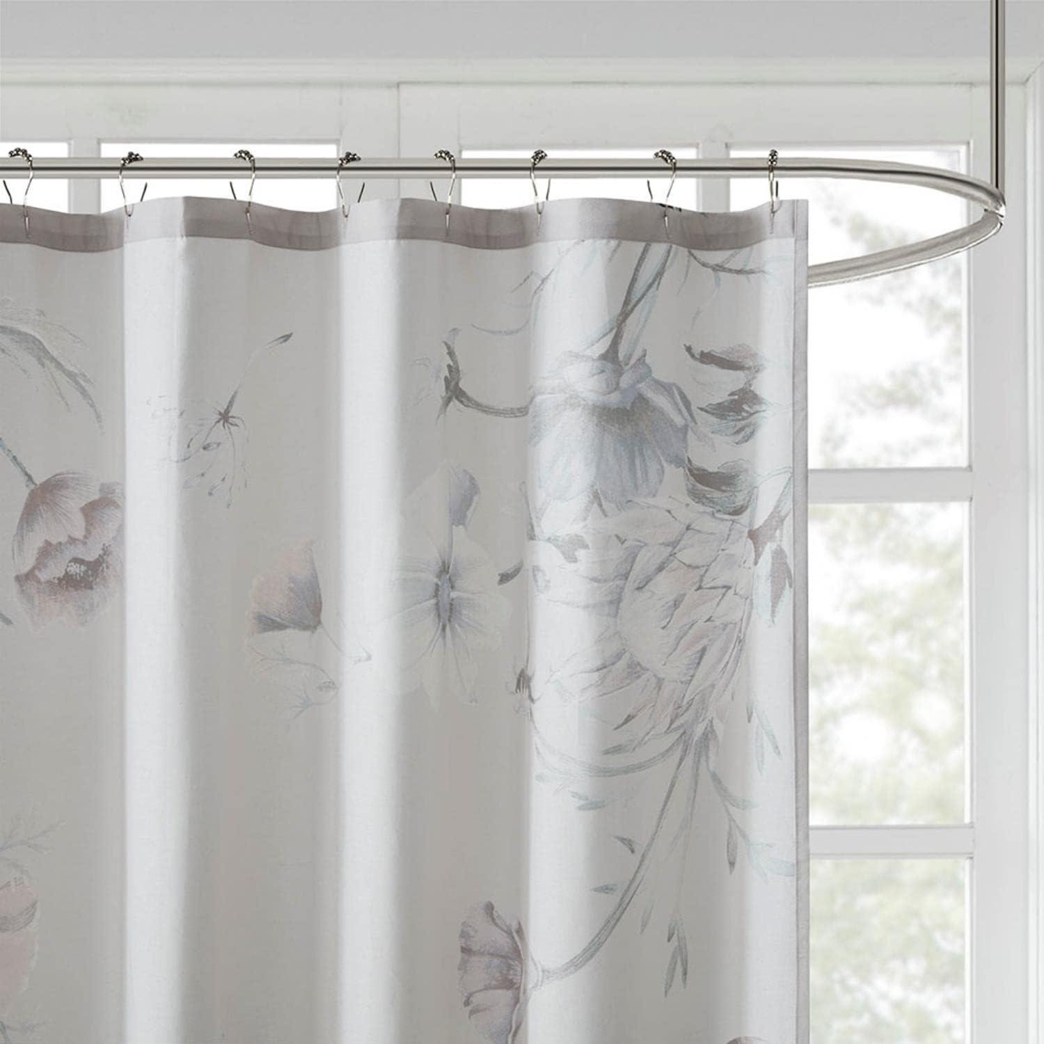 Madison Park Cassandra Printed Cotton Shower Curtain